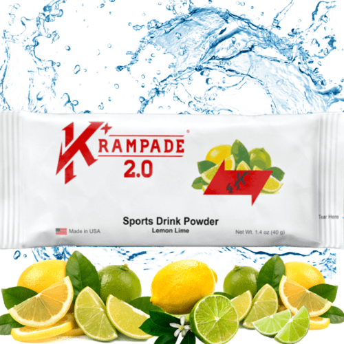 Krampade 2.0 4K has 4000mg potassium plus 60mg magnesium and is for instant cramp relief for active menstrual cramps, nighttime leg cramps, and athletic cramps